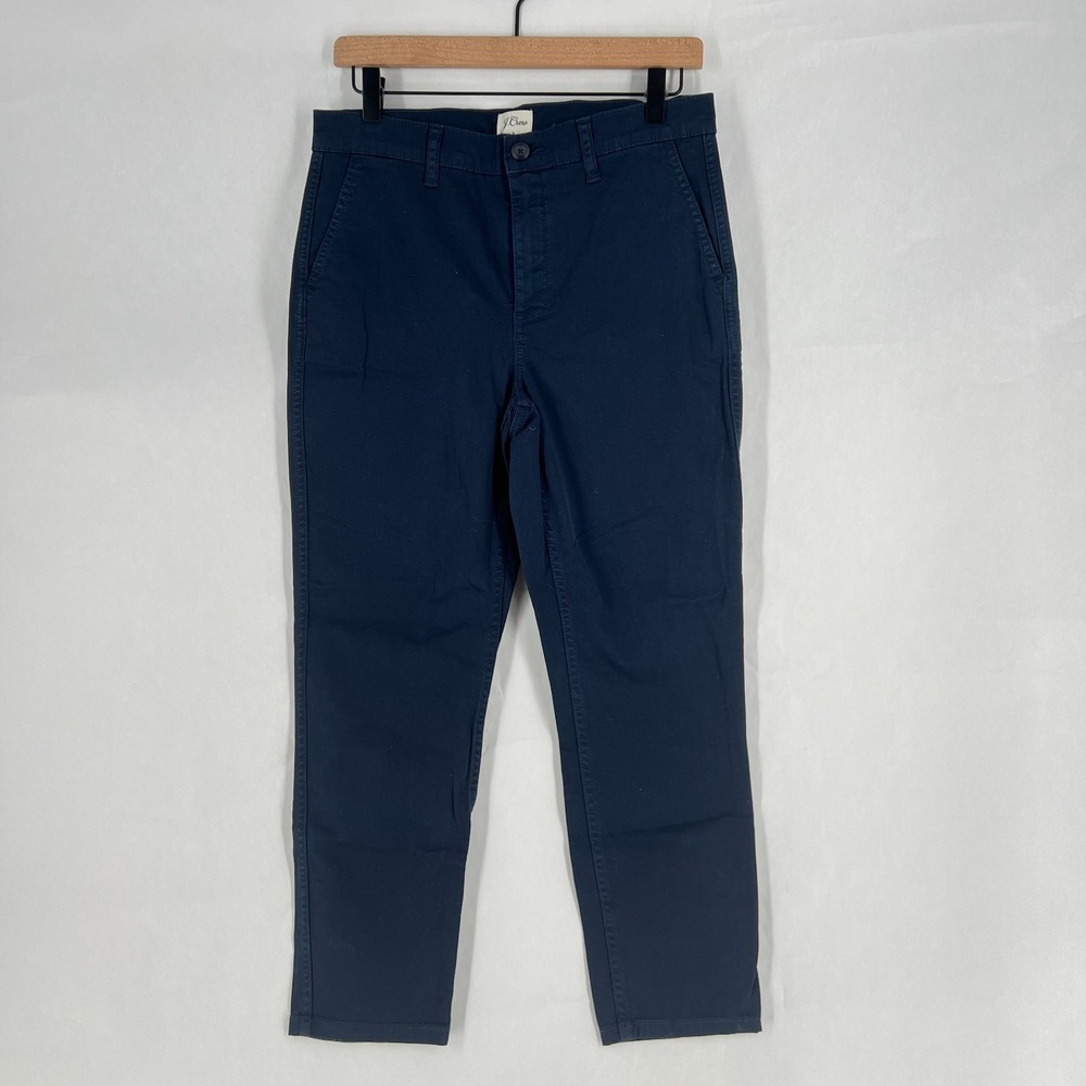 J. Crew Vintage Straight Chino Pant Womens 28 Blue Stretch High Rise Classic
